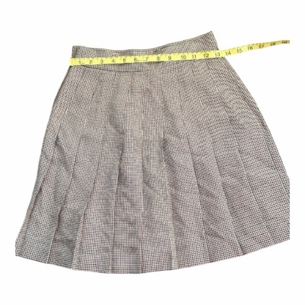 Vintage NB blues Houndstooth A-Line Skirt – Made in USA, Size 7 - Picture 3 of 5